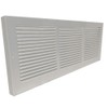 White Baseboard Return Grill with 7/8" Turn Back (16" x