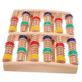 SAFIGLE 1Pc Foot Roller Massager Chic Wooden Acupoint Tool for Relief Deep Kneading Foot Relaxation Portable Design for All Foot Promotes and Muscle