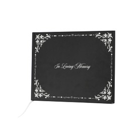 Funeral Book Black for Loved Ones in Loving Memory of Mother Father Grandparents Hardback Luxury Condolence Messages and Family Tree