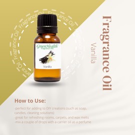 1 fl oz Vanilla Fragrance Oil (Glass Bottle w/Euro Dropper) - GreenHealth
