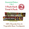 Essential Palace Organic 6 Tubes Mix Toothpaste " MORINGA &