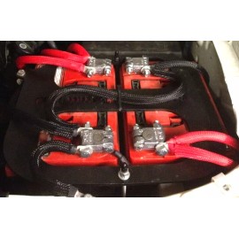 Xscorpion HEAVY DUTY DUAL / AUXILIARY BATTERY ISOLATOR W/ COPPER CABLES COMPLETE KIT FUSES
