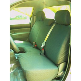 Durafit Seat Covers Made to fit -2009-2014 Tacoma Bench Seat, with Side airbags in Seats. Adjustable 3 headrests Graphite Twill.