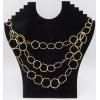 Target New Multi Layered Gold Tone Hexagon Link Necklace NWT