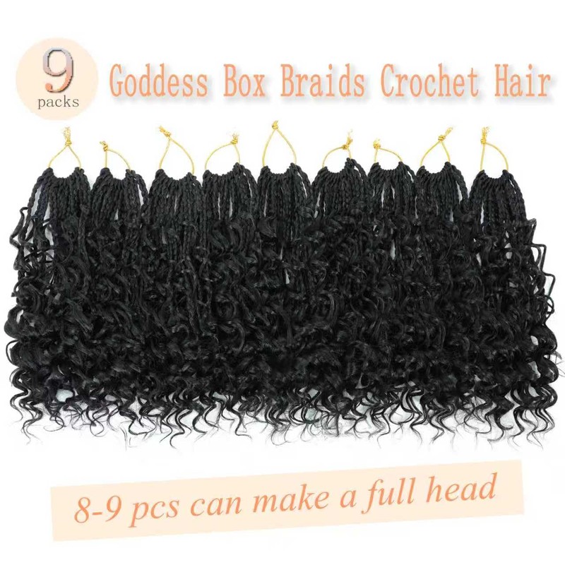 9 Packs 8 Inch Pre Looped Boho Box Braids Crochet