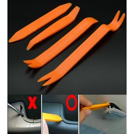 QUAYUB 4 Pieces Car Trim Removal Kit Panel Tool Pry Door Interior Clip Set Dash Plastic