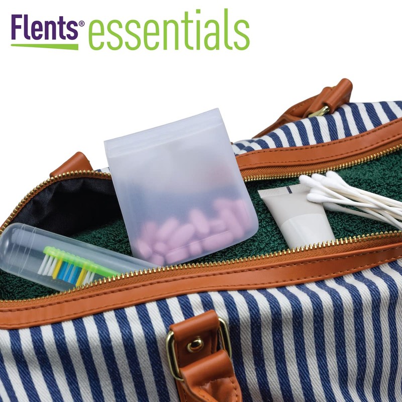 Flents Essential Silicone Pouch, Multi-Purpose Travel-Sized Container, Washable and Reusable,