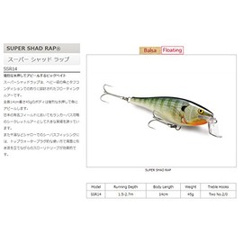 Rapala Ssr14-Htp Currican Super Shad Rap