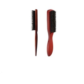 Lovgrin Bristle Hair Brush(Brown), 2 Pack Slick Back Hair Brush Teasing Comb Hair Brush for Men Women, Boar Bristle Brush Smoothing Brush Sleek Hair Brush for Slicking Hair Beard