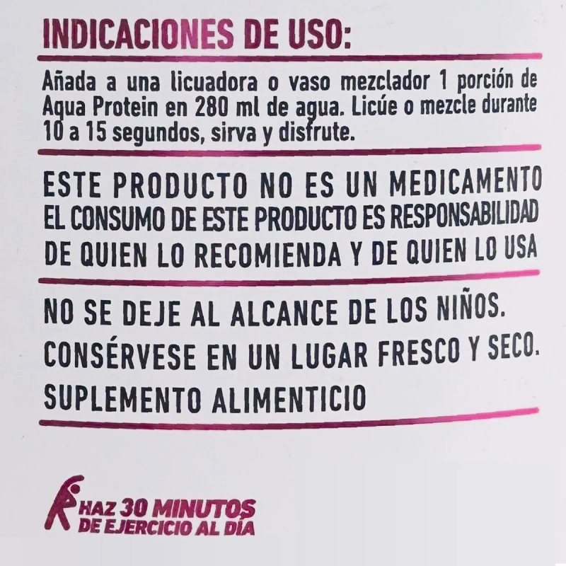 Aqua Liquid Protein Tropical Punch 400 Grs Protgt Zero Carbs