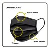 ~ Mascarilla Tricapa Negra 100 Piezas Polipropileno Y `