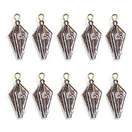 Laxygo 20pcs/Pack Fishing Pyramid Weights Bullet Lead Sinker Weights Kit 10g (10g(0.35oz)-20pcs)