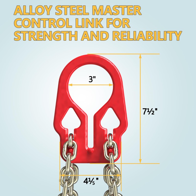 WowDIY Lifting Chains with Adjuster Hooks, 5/16 Inch x 10