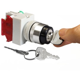 Key Switch 2 Position NO/NC On/Off Rotary Switch Security 2 Keys