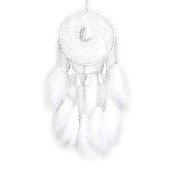 Shiwaki Moonlight Feather Dream Catcher, Handmade Dream Catchers for Bedroom