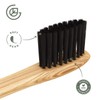 Greenzla Bamboo Toothbrush (4 Pack) with Travel Toothbrush Case &