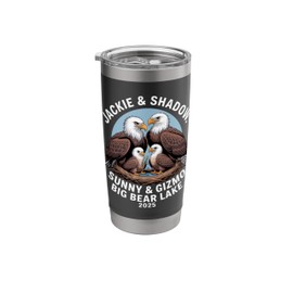 Jackie & Shadow Sunny & Gizmo Big Bear Lake 2025 Eagle Stainless Steel Insulated Tumbler