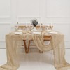 12 Pcs Beige Cheesecloth Table Runner 10FT, Gauze Table Runner,Vintage