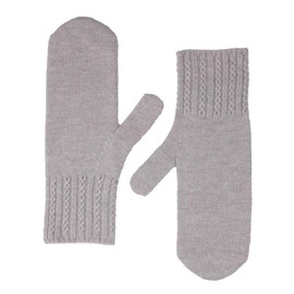 Zelly Knitted Mittens Gloves Super Soft Cozy Stylish Warm For Winter 1 Pair 1 Size (Grey, One Size)