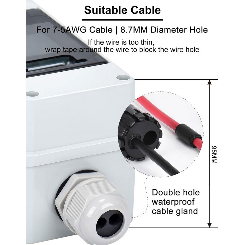 PV Solar Disconnect Switch Photovoltaic Circuit Isolator Miniature RV Breaker