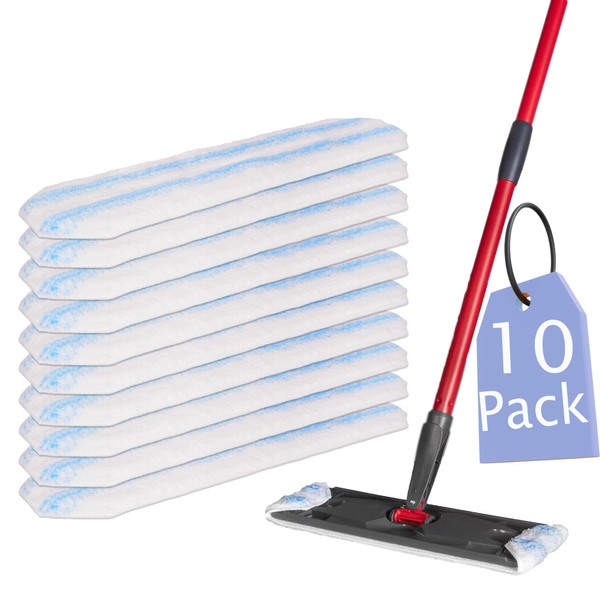 10-Pack Replacement Mop Pads Compatible with O Cedar H2Pro Mop