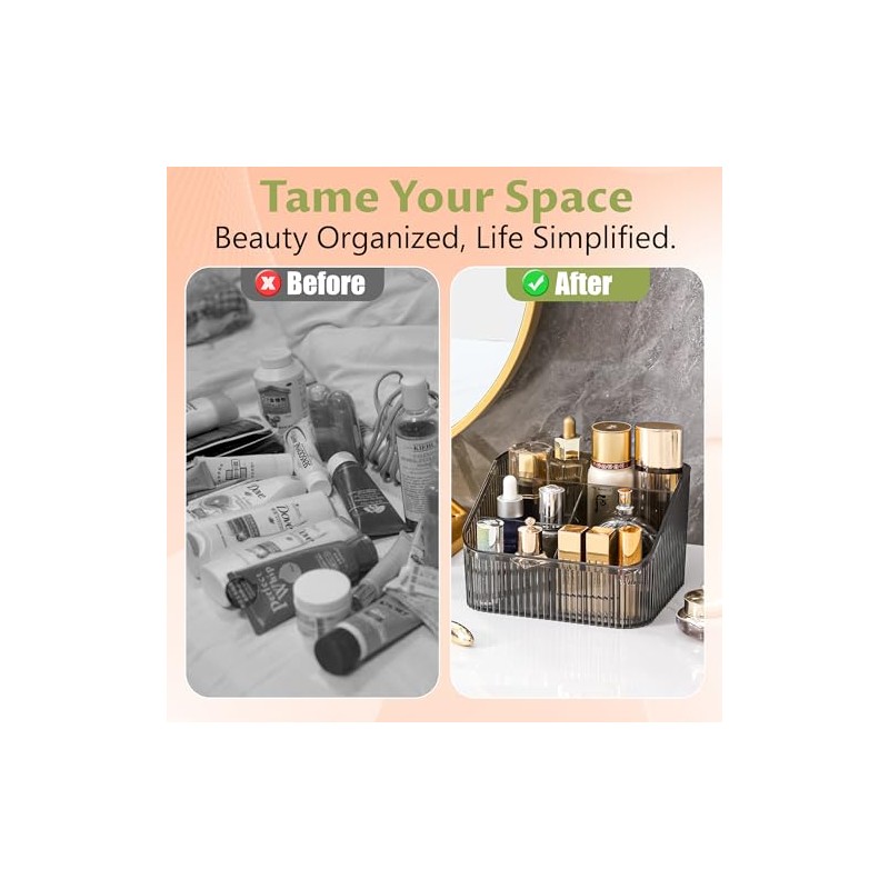 Homeanda Makeup Organiser Storage Compartments, Skin Care Cosmetic Organiser, Makeup