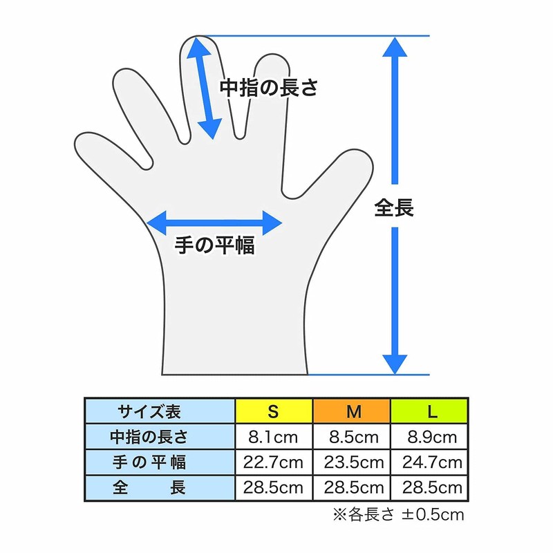 Nishikin Disposable Gloves, Large Capacity, 200 Pieces, Medium Size, PE