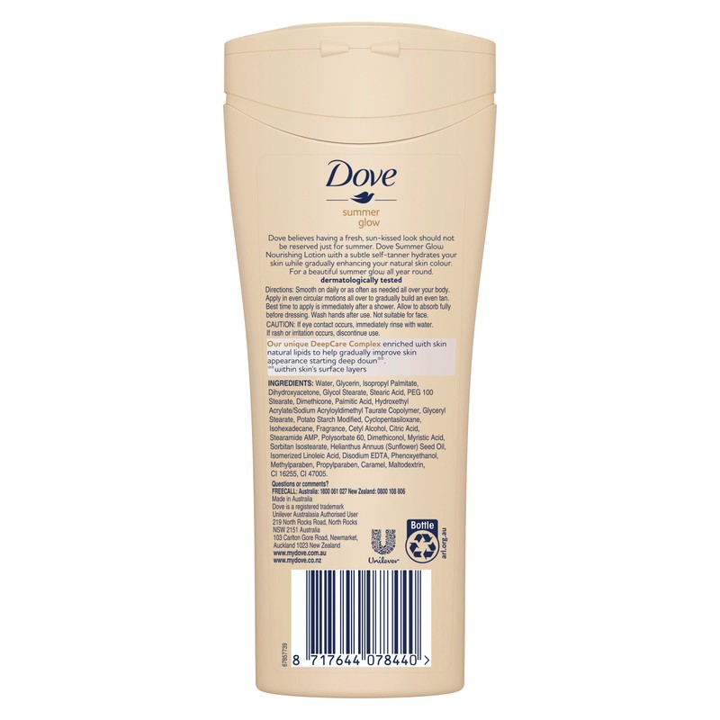 Dove Summer Glow Body Lotion Fair to Medium Skin 400ml