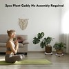 2pcs Heavy Duty Cast Iron Flowerpot Holder Plant Caddy 11