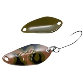 Shimano TO-W18S 006 Trout Spoon, Cardiff, Search Swimmer, Camo Edition, 0.07 oz (1.8 g), Olive Bracamo