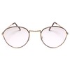 Gold Round Frame Old School True Vintage 80s 90s Reader