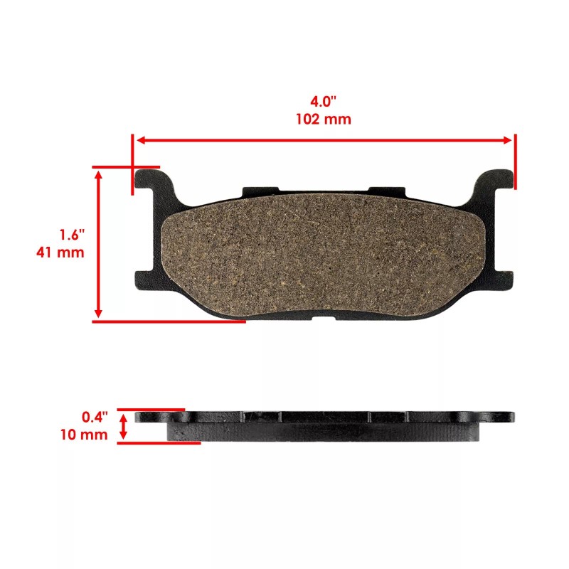 Caltric Front Rear Brake Pads for Yamaha XVS950 V-Star 950