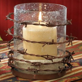Black Forest Decor Pillar Candle Holder, Transparent, 6" x 9" x 8", 3" Diameter, Industrial, Special Occasions, Home Decor