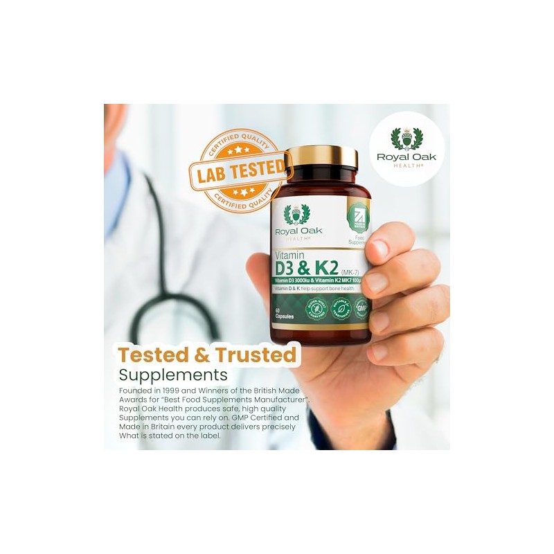 Vitamin D3 K2 High Strength MK7 Supplement (Vitamin D 3000