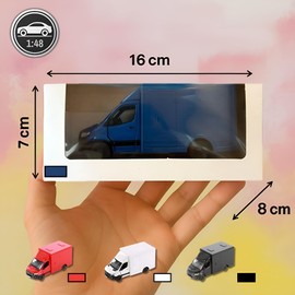 Easy Toys Model Car Compatible with Mercedes Sprinter - Scale Toy Truck with Opening Doors - Model Car (Red)