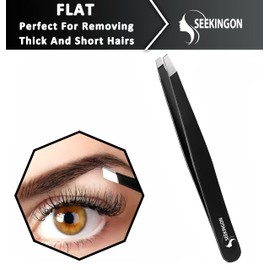 4 Pcs Professional Tweezers for Women Facial Hair Stainless Steel Eyebrow Tweezers Precision for Chin, Splinter and Ingrown Hair Removal - Sharp Tweezers