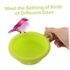 BUGUUYO Parrot Bathing Tub with Stand Sturdy Plastic Bird Bath