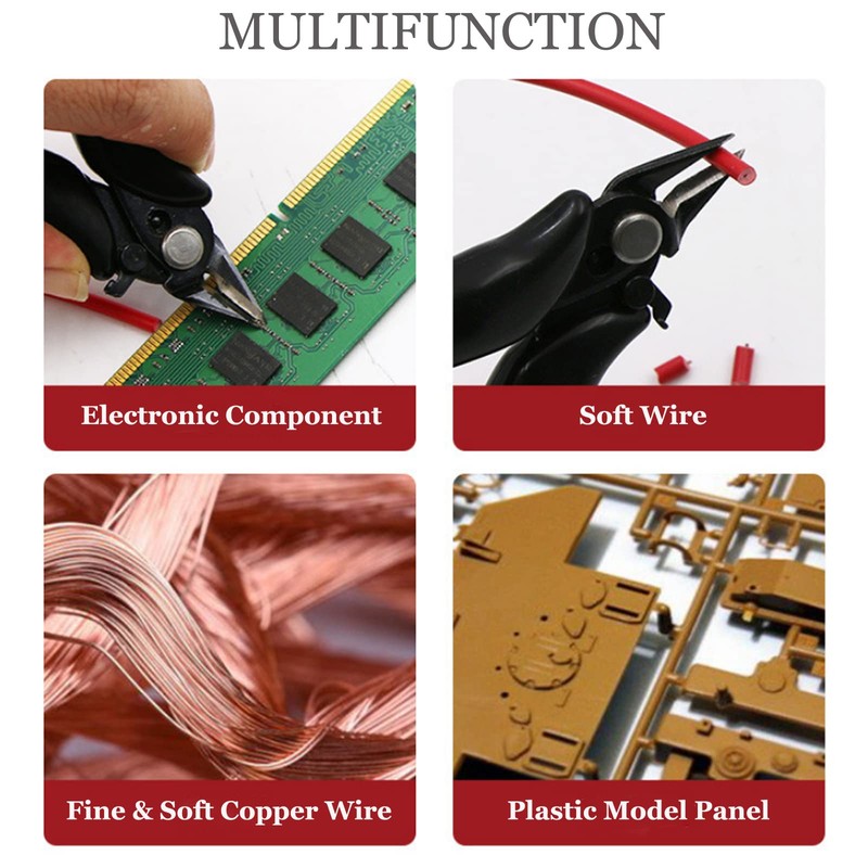 BOENFU 3.5 Inches Mini Cutter with Lock, Flush Cutters, Small