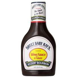 Sweet Baby Ray's, Wing Sauce & Glaze, Kickin' Bourbon, 16oz Bottle (Pack of 3)