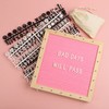 Pink Felt Letter Board with Stand, Built-in LED Lights With