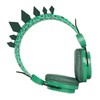 TEHAUX Adorable Dinosaur Rhinestone Headphones with Mic Headset for Boys