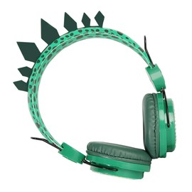 TEHAUX Adorable Dinosaur Rhinestone Headphones with Mic Headset for Boys Cable Durable Design for School Travel for Over Ear Comfort