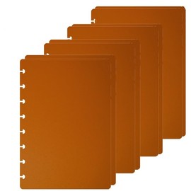 ITSYHPRO Junior Discbound Journal PP Covers/Index (4 Set) Candy Colors Compatible with Circa Arc TUL and Happy Planner(Brown,Junior)