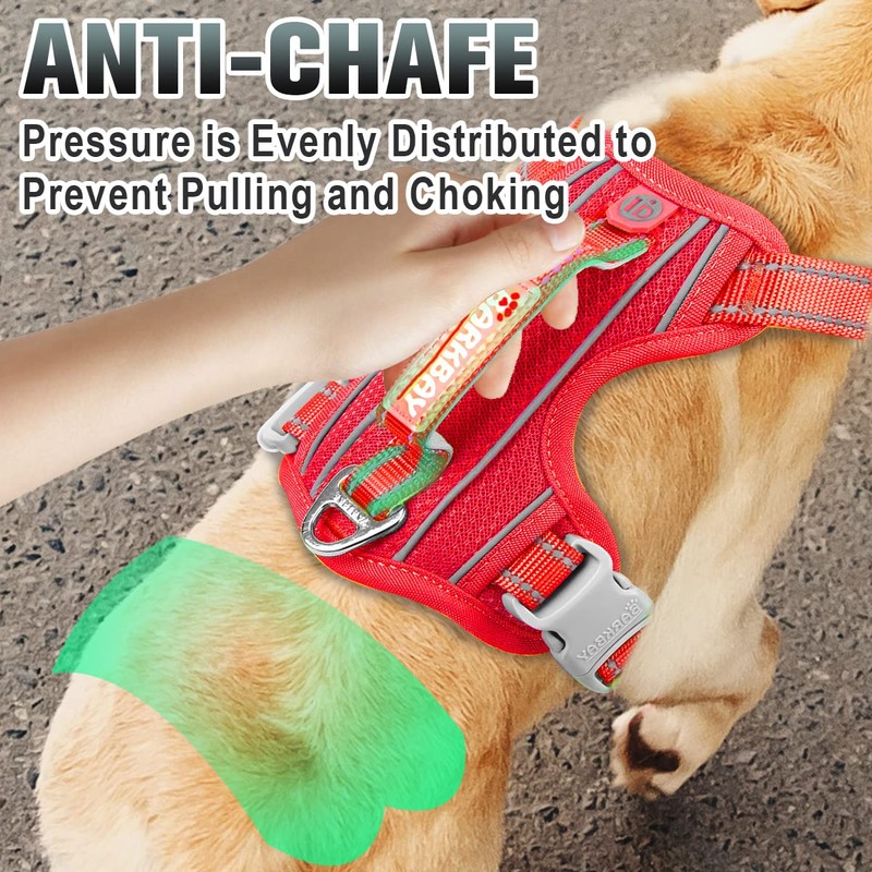 BARKBAY No Pull Dog Harness Large Reflective Dog Harness with