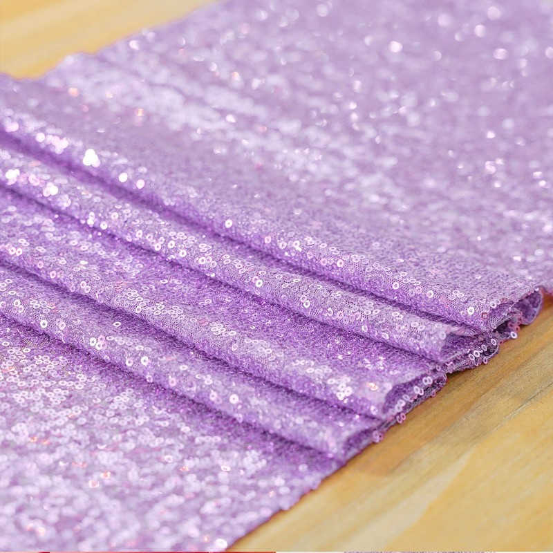WISPET Lavender Sequin Table Runner 12 X 72 Inch Pack