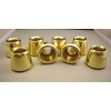 8 POLISHED SOLID BRASS 1 1/2" CANDLE FOLLOWERS - BURNERS