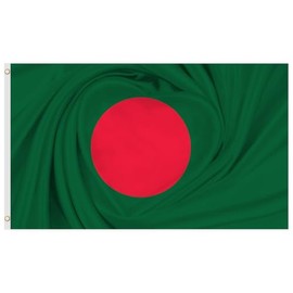 Second Ave Bangladesh Flag 5ft X 3ft Large with Brass Eyelets Bangladeshi National Sports Party Celebration Banner Flag