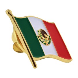 PinMart's Mexico Mexican World Flag Enamel Lapel Pin -5 Pack – Premium Country Flag Pins for Clothing, Backpacks, and Hats – Patriotic, Supportive, and Collectible Accessories for All Occasions and Events