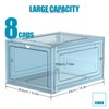 SCAVATA Hat Organizer Box, Stackable Clear Baseball Caps Holder Box