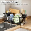 AIDERLY Narrow Dish Drying Rack for Kitchen Counter Auto Drain
